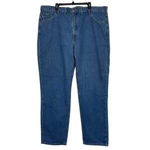 NEW Carhartt B18 STW‎ Straight Traditional Fit Jeans Mens 46x34 Denim Blue Work